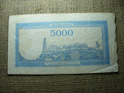 Románia 5000 lei, 1945, aug. 21