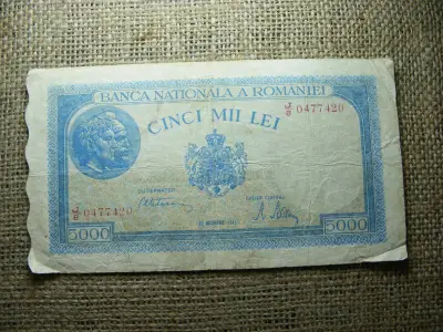 Románia 5000 lei bankjegy, 1945, dec. 20