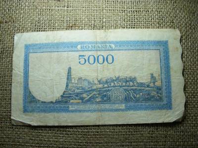 Románia 5000 lei bankjegy, 1945, dec. 20