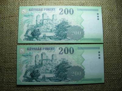 200 forintos bankjegy, 1998, 2db sorszámkövető, UNC