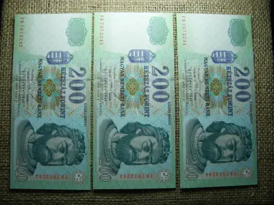 200 forintos bankjegy, 1998, 3db sorszámkövető, UNC