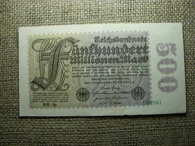 Birodalmi 500 márka bankjegy, 1923
