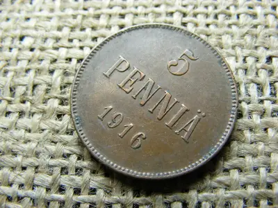5 Pennia, 1916, Finnország