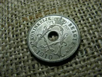 Belga 25 centimes, 1910