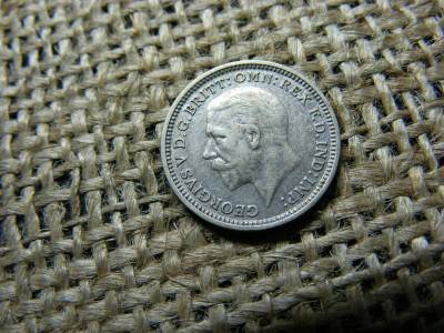 Ezüst 3 pence érme, 1934