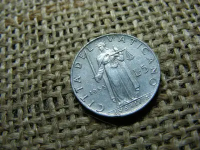 Vatikán 5 Lira, 1953, Lire