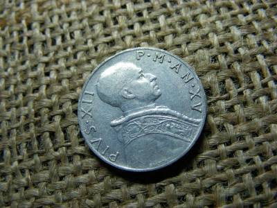 Vatikán 5 Lira, 1953, Lire