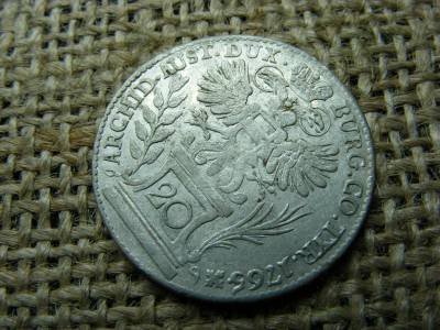 Ezüst 20 krajcár, 1765, Mária Terézia, ritka verőtőtípus