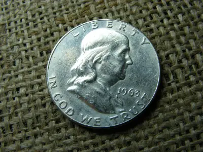 USA 1/2 dollár érme, 1963, ezüst