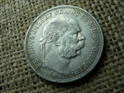 Ezüst 5 korona, 1908, KB