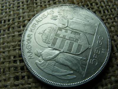 Ezüst 5 pengő, 1930, Horthy