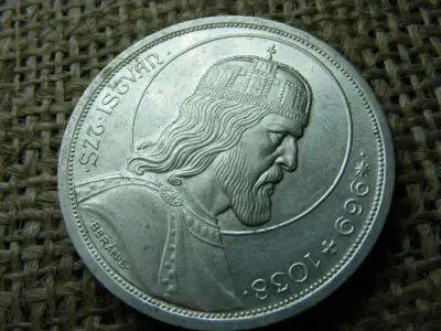 Ezüst 5 pengő, 1938, Szent István