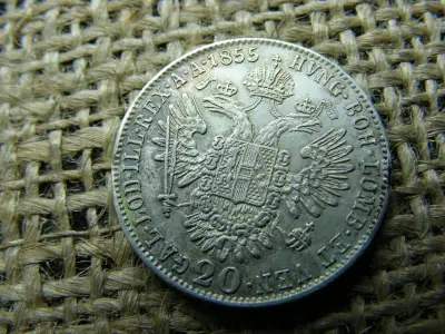 Ezüst 20 krajcár, 1855, B