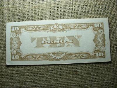 Fülöp-szigetek 10 Pesos, 1942, japán megszállás