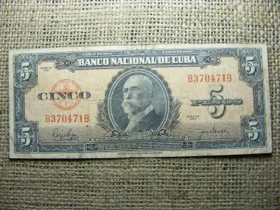 Kuba 5 pesos bankjegy, 1950, peso