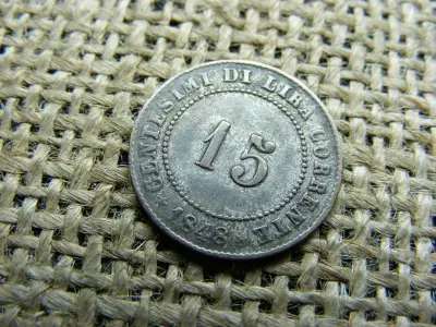 Velence, 15 centesimi, 1848, ezüst