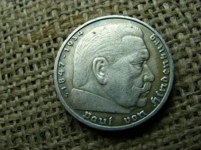 Birodalmi 5 márka, 1935, ezüst