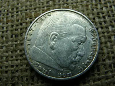 Birodalmi 5 márka, 1936, ezüst