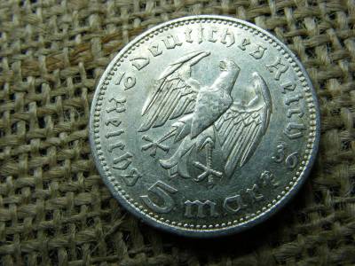 Birodalmi 5 márka, 1936, ezüst