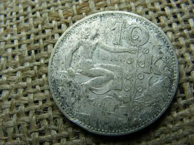 Csehszlovákia, 10 korona, 1930, ezüst