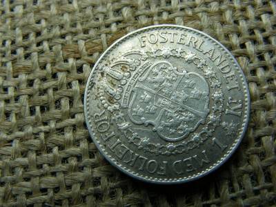 Svéd 1 korona, 1935, ezüst