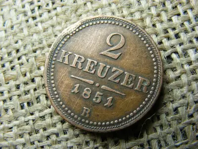 2 Krajcár 1851 B, Ferenc József-kori érme