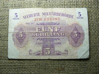 5 Schilling, 1944, Osztrák Papírpénz