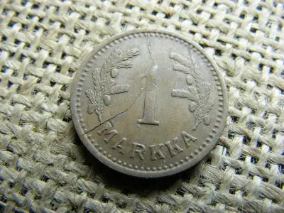 Finnország 1 markka, 1942, verdehibás