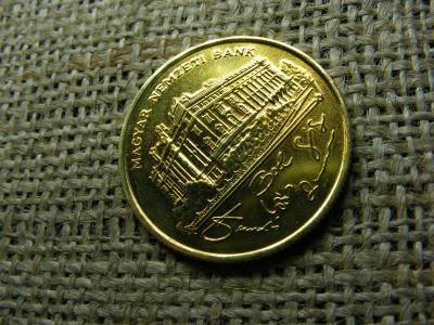 Ezüst 200 forintos érme, 1993, aranyozott