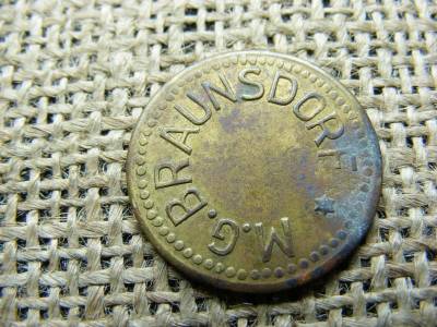 M.G. Braunsdorf 1/2 liter zseton, token