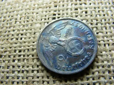 Birodalmi 2 márka, 1937, ezüst, F