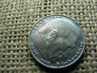 Birodalmi 2 márka, 1937 D, ezüst