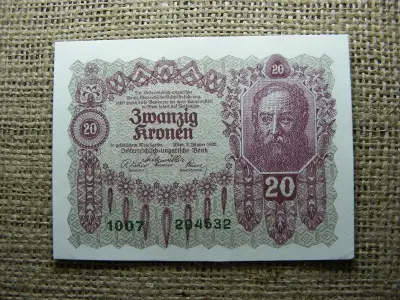 20 koronás bankjegy, 1922