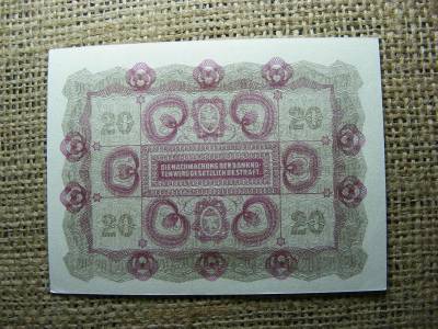 20 koronás bankjegy, 1922