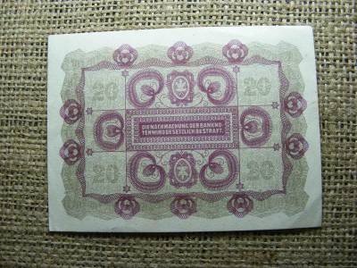 20 korona bankjegy, 1922