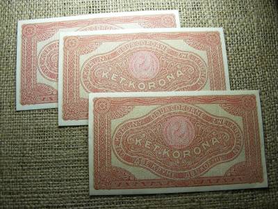 2 korona, 1920, csillagos, 3 db sorszámkövető