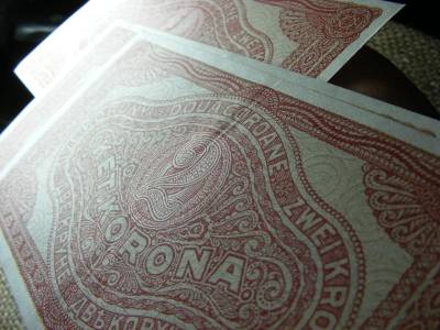 2 korona bankjegy, 1920, csillagos, 3 db sorszámkövető