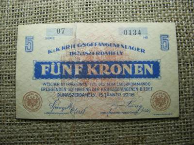 5 korona, 1916, Dunaszerdahely