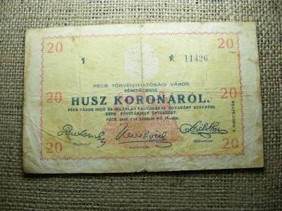 20 korona, 1919, Pécs, II. Kiadás