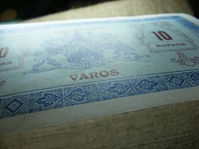 Miskolc 10 korona bankjegy, 1919, alacsony sorszám