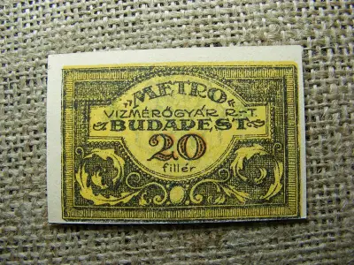Metró Vízmérőgyár R.T. 20 fillér, 1920