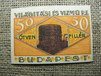 Világítási és Vízmű R.T. 50 fillér, 1920