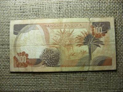 Angola 100 escudos, 1972, papírpénz