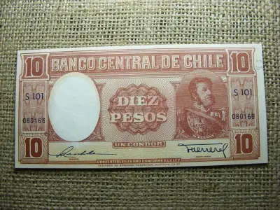 Chile 10 pesos bankjegy, 1953–1958