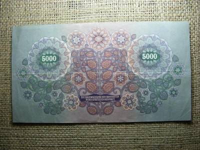 Ausztria 5000 korona, 1922, kronen