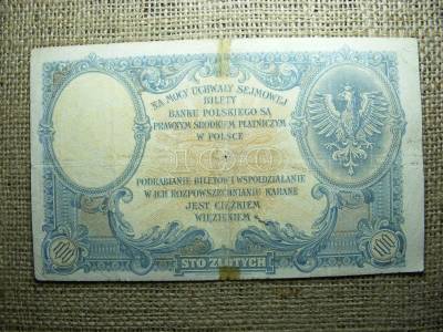 Lengyelország 100 zlotych, 1919, papírpénz