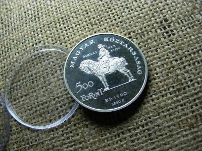 Ezüst 500 forint, 1990, PP