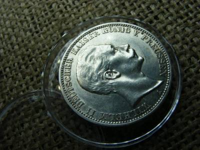 Wilhelm, 3 márka, 1909 A, ezüst