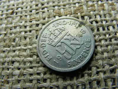 Ezüst 6 pence, 1946, Egyesült Királyság