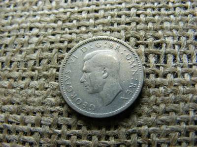 Ezüst 6 pence, 1946, Egyesült Királyság